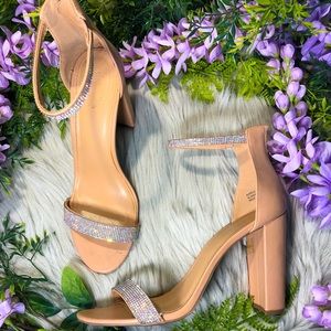 Charolette Russe Nude/ diamond sparkle heels